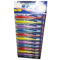 PEPSODENT TOOTHBRUSH TRIPLE CLEAN, PACK OF 12